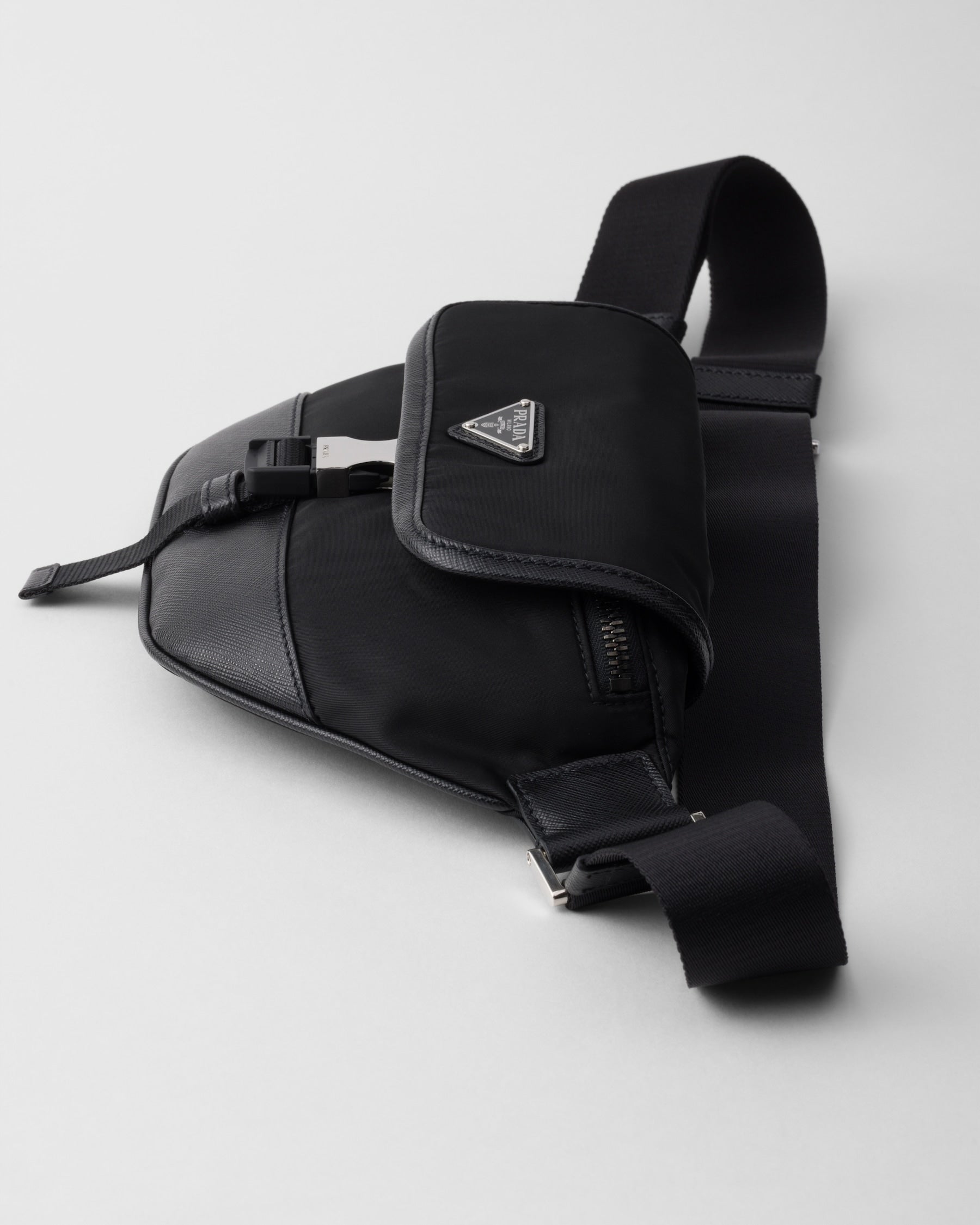 Sac porté épaule en Re-Nylon et cuir Saffiano - #11