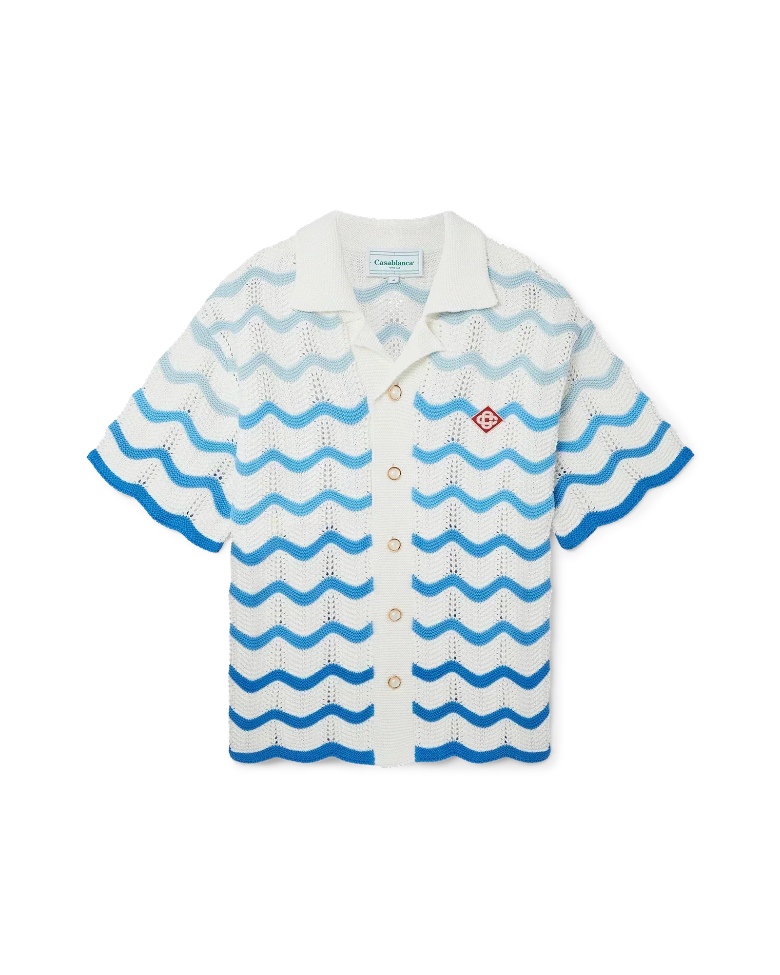 Wavy Gradient Crochet Shirt - casablanca (2)