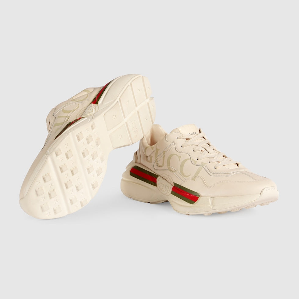BASKETS EN CUIR RHYTON AVEC LOGO GUCCI POUR HOMME - #1