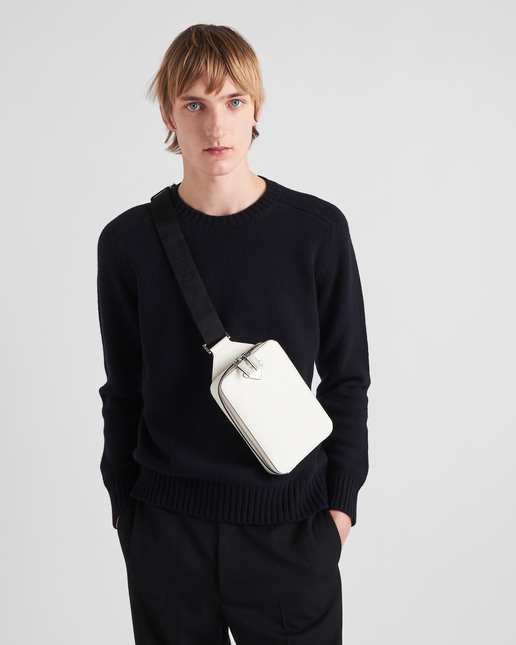 Sac Prada Brique en cuir Saffiano - #1