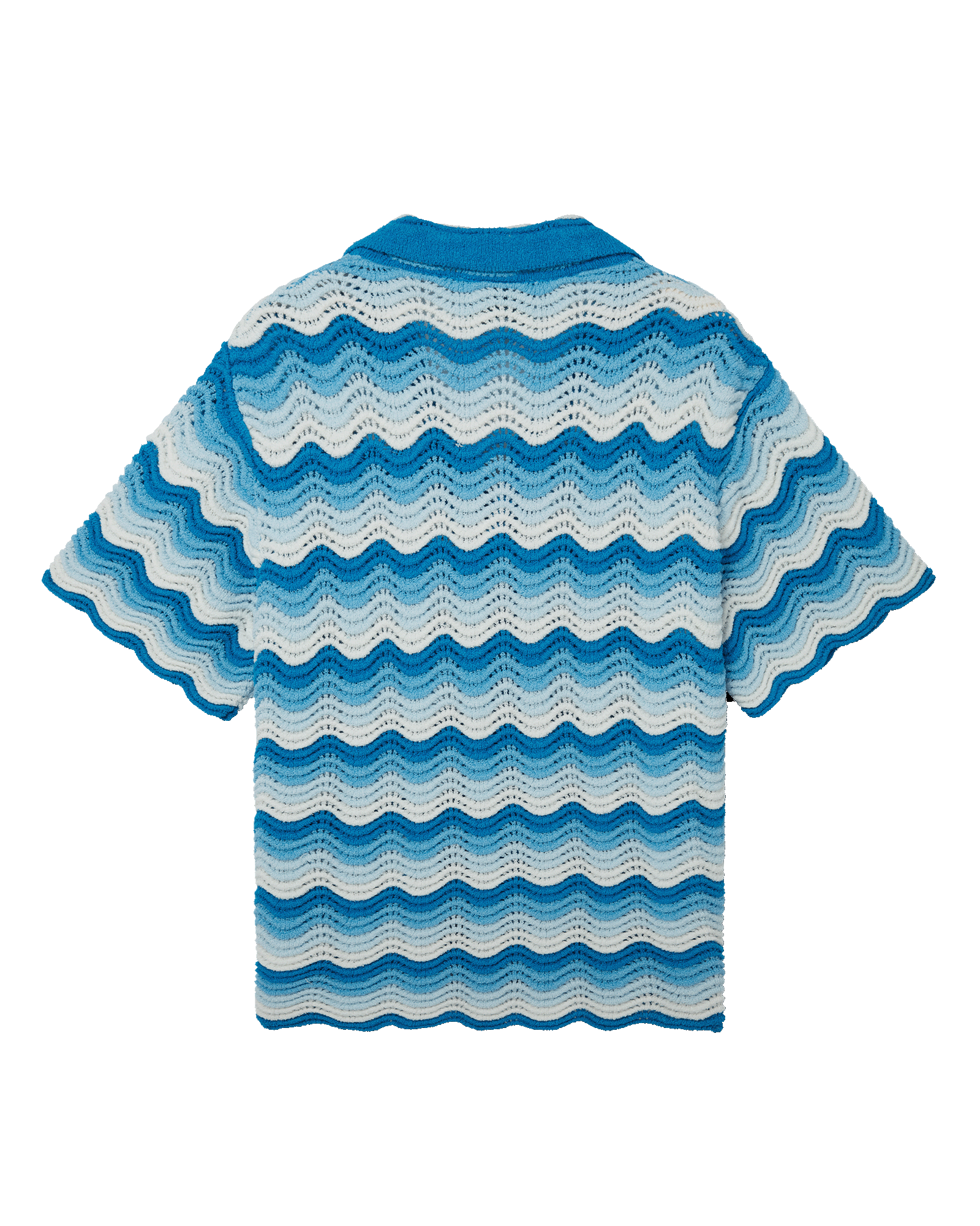 Wavy Gradient Crochet Shirt - casablanca (3)